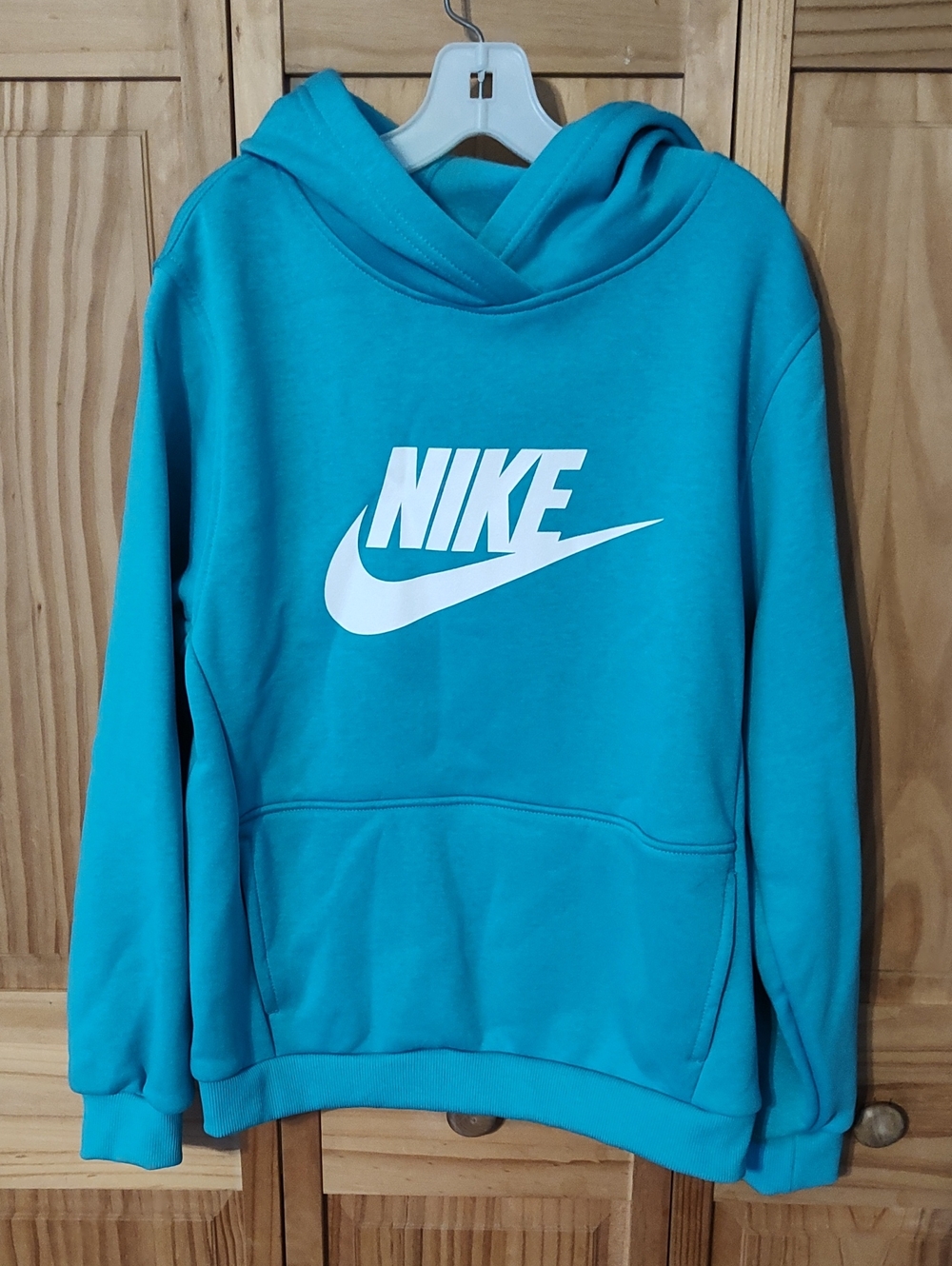 Nike Youth Teal Logo Hoodie Sweatshirt, XL